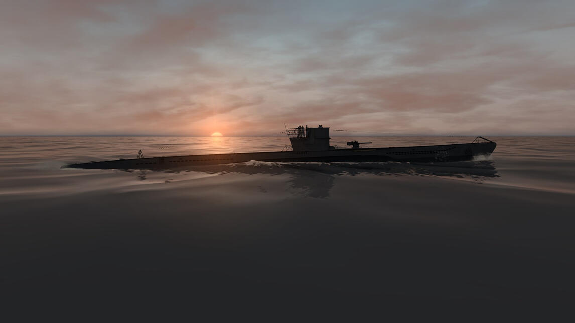 Dawn sunrise in our new environment (sea, sky, lighting) - GWX Knight's Cross